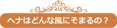 ヘナはどんな風にそまるの？