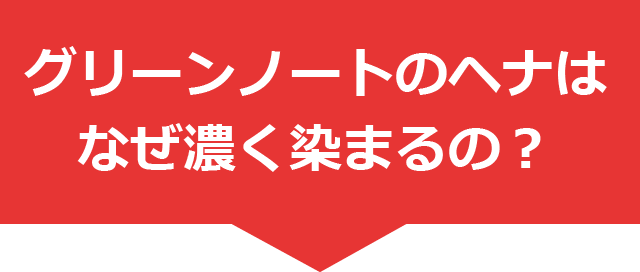 グリーンノートのヘナはなぜ濃く染まるの？